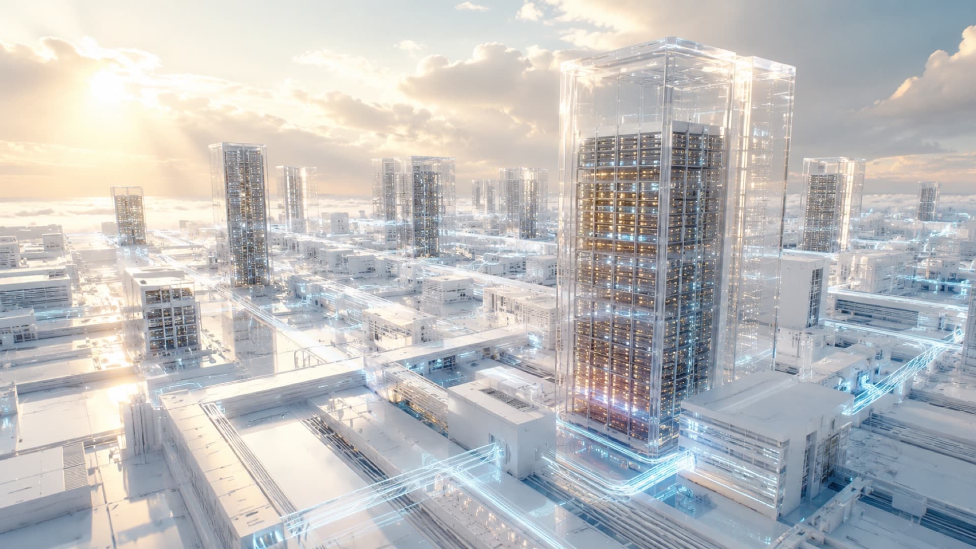 Oraș de date futurist — infrastructura ASV Group
